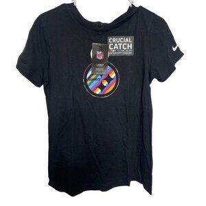 Nike Pittsburgh Steelers Cancer Crucial Catch Tee Shirt Women’s S Black New